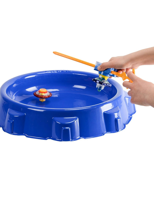 Infinity Nado Set de Batalla | Super Whisker & Blade | Infinity Nado | Playset | Edición de Lujo | Trompos Metálicos | Lanzadores Magnéticos | 2 Jugadores |