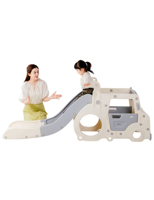 PINGÜE® In-Outdoors | Camión Multijuegos para interiores 2 en 1 | Camión, túnel y resbaladilla| Parque infantil interior y exterior| Juguetes para Niños | Fabricado con HDPE | 202 x 54 x 81 cm