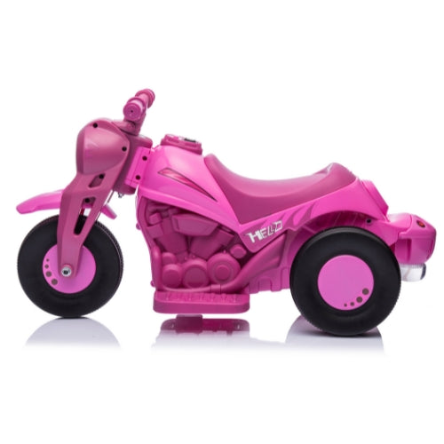 PINGÜE® Motocicleta Eléctrica Estilo Triciclo Rosa Barbie para Niños y Niñas | Batería 6V, Avance/Atrás, Ruedas Traseras Motorizadas | Segura y Divertida