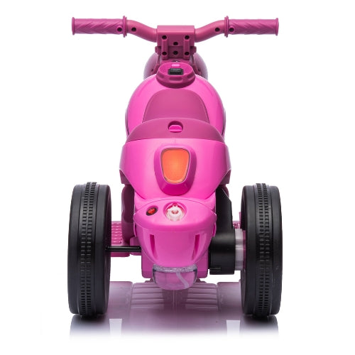 PINGÜE® Motocicleta Eléctrica Estilo Triciclo Rosa Barbie para Niños y Niñas | Batería 6V, Avance/Atrás, Ruedas Traseras Motorizadas | Segura y Divertida