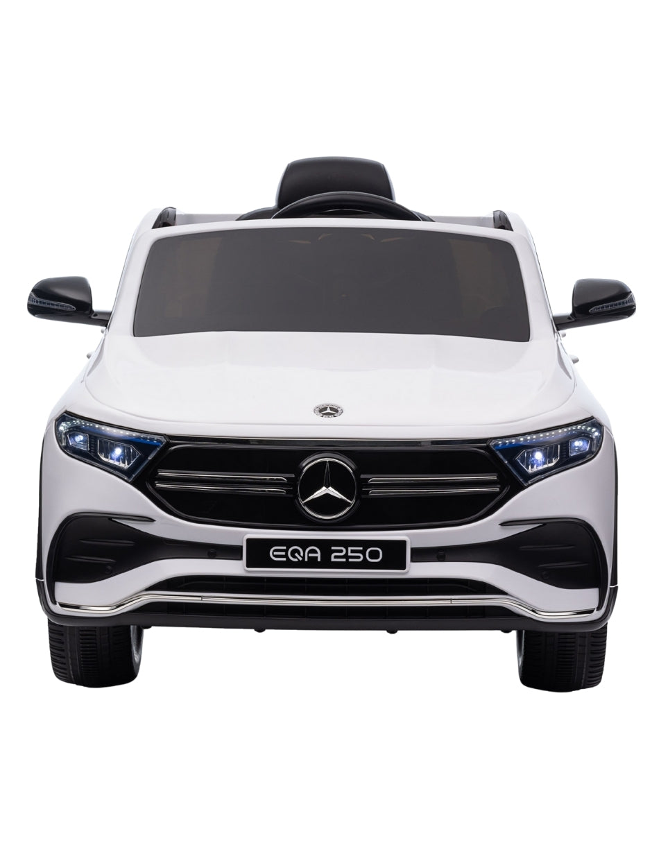 PINGÜE® Montable Eléctrico para Niños| Mercedes-Benz® EQA 250 Licencia Oficial | Control Remoto 2.4Ghz | Batería 12V 4.5AH | USB Música Radio Luz LED | 2 Motor 25W | WHITE