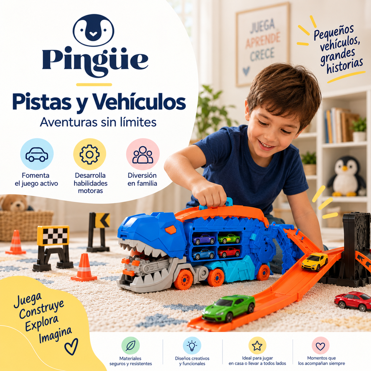 PINGÜE® City & Speed - Pistas y Sets de Vehículos a escala 1:64