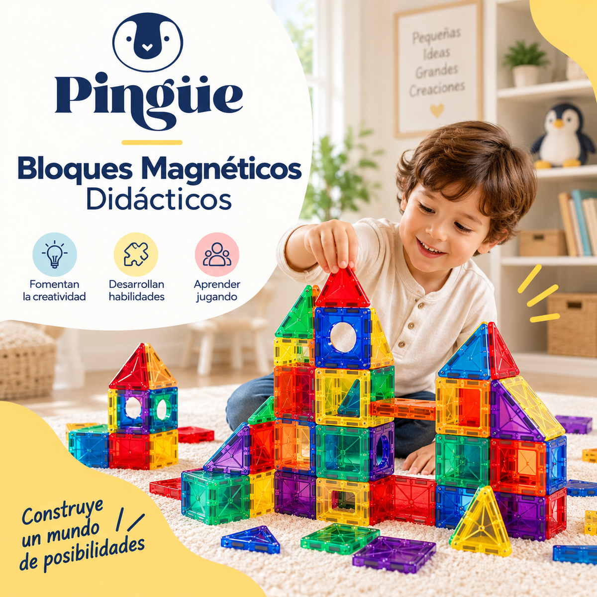 PINGÜE® Magnetic | Set de Bloques de Construcción Magnéticos