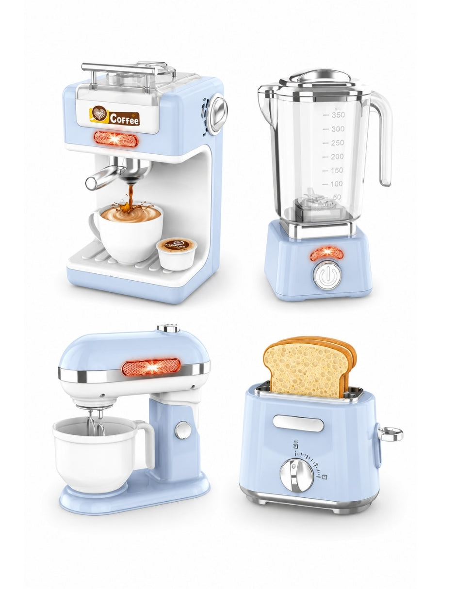 PINGÜE® Role Play Set de Cocina Trendy 4 Piezas Azul Pastel