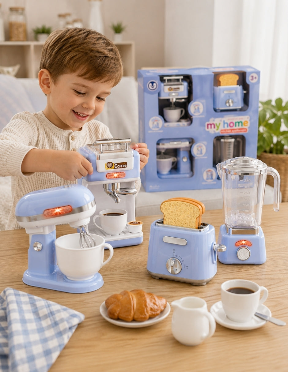 PINGÜE® Role Play Set de Cocina Trendy 4 Piezas Azul Pastel