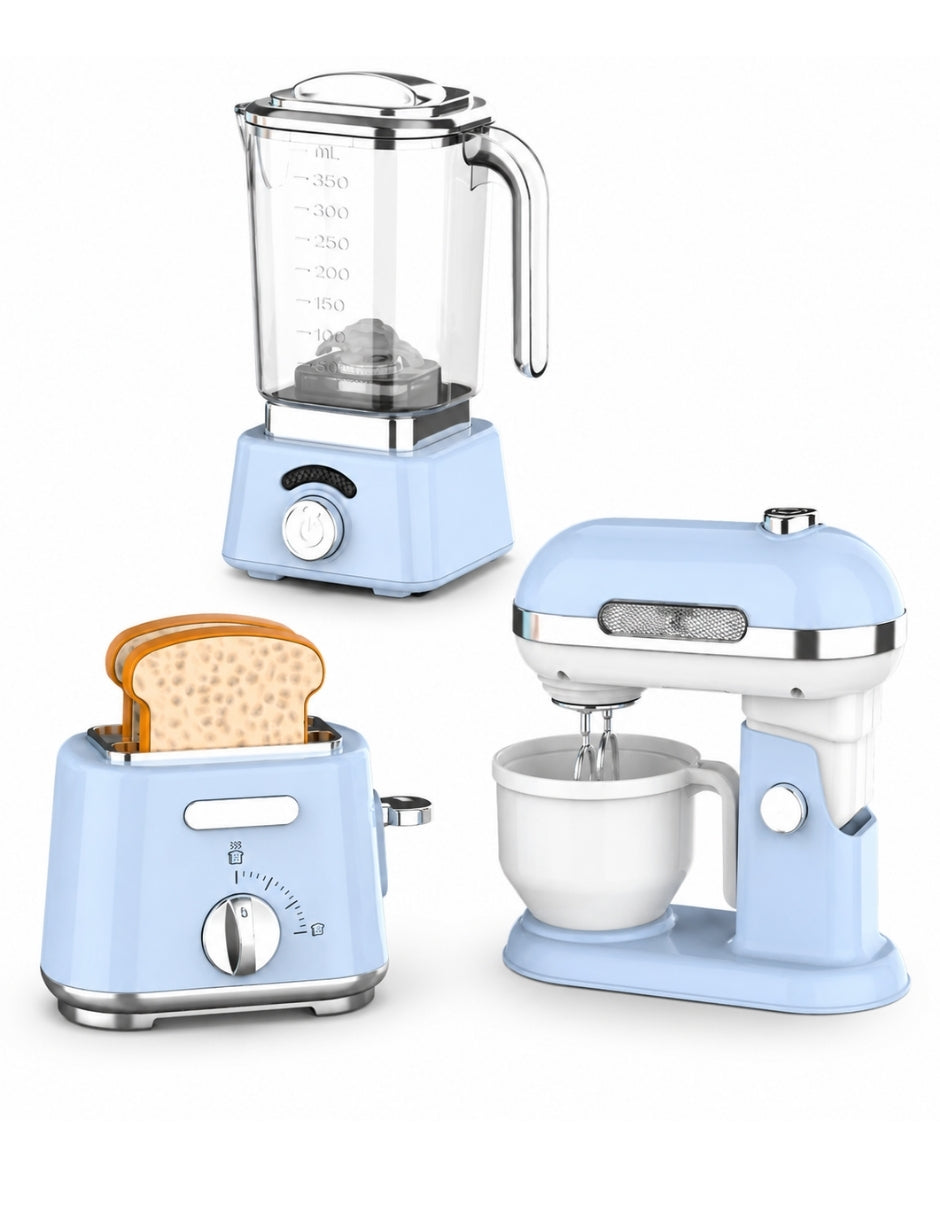 PINGÜE® Role Play Set de Cocina TRENDY de 3 Piezas Azul Pastel