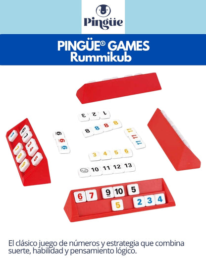PINGÜE® Games STEM | Rummikub | Juego de Mesa Rummy Clásico y Familiar para 4 Jugadores (+8 años) | Juegos Mesa para toda la familia