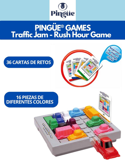 PINGÜE® Games STEM | Traffic Jam Game | Juego de Lógica Rush Hour (5+ años) | Juegos Mesa para toda la familia