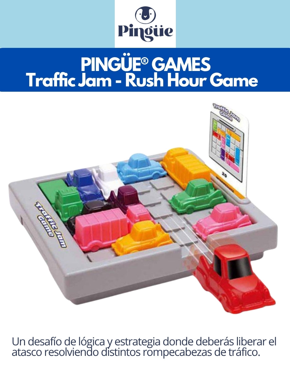 PINGÜE® Games STEM | Traffic Jam Game | Juego de Lógica Rush Hour (5+ años) | Juegos Mesa para toda la familia