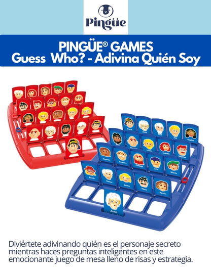 PINGÜE® Games | Juego de Mesa Familiar GUESS WHO | Adivina Quién es el Personaje | Juegos de Mesa para toda la Familia