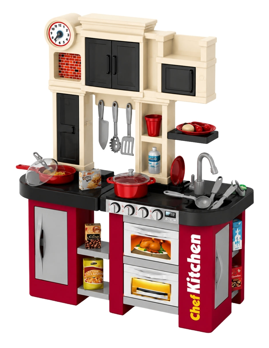 PINGÜE® Role Play Cocina Infantil Mini Chef 58 Piezas con Luces y Sonidos