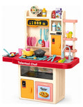 PINGÜE® Role Play Cocina Infantil Mini Chef 74 Piezas con Luz, Sonido y Vapor