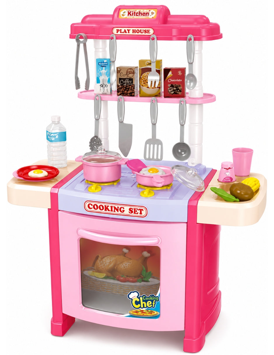 PINGÜE® Role Play Cocina Infantil Mini Chef 42 Piezas con Luces y Sonidos