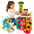 PINGÜE® Role Play Supermercado con Carrito 72 Piezas, Luces y Sonidos