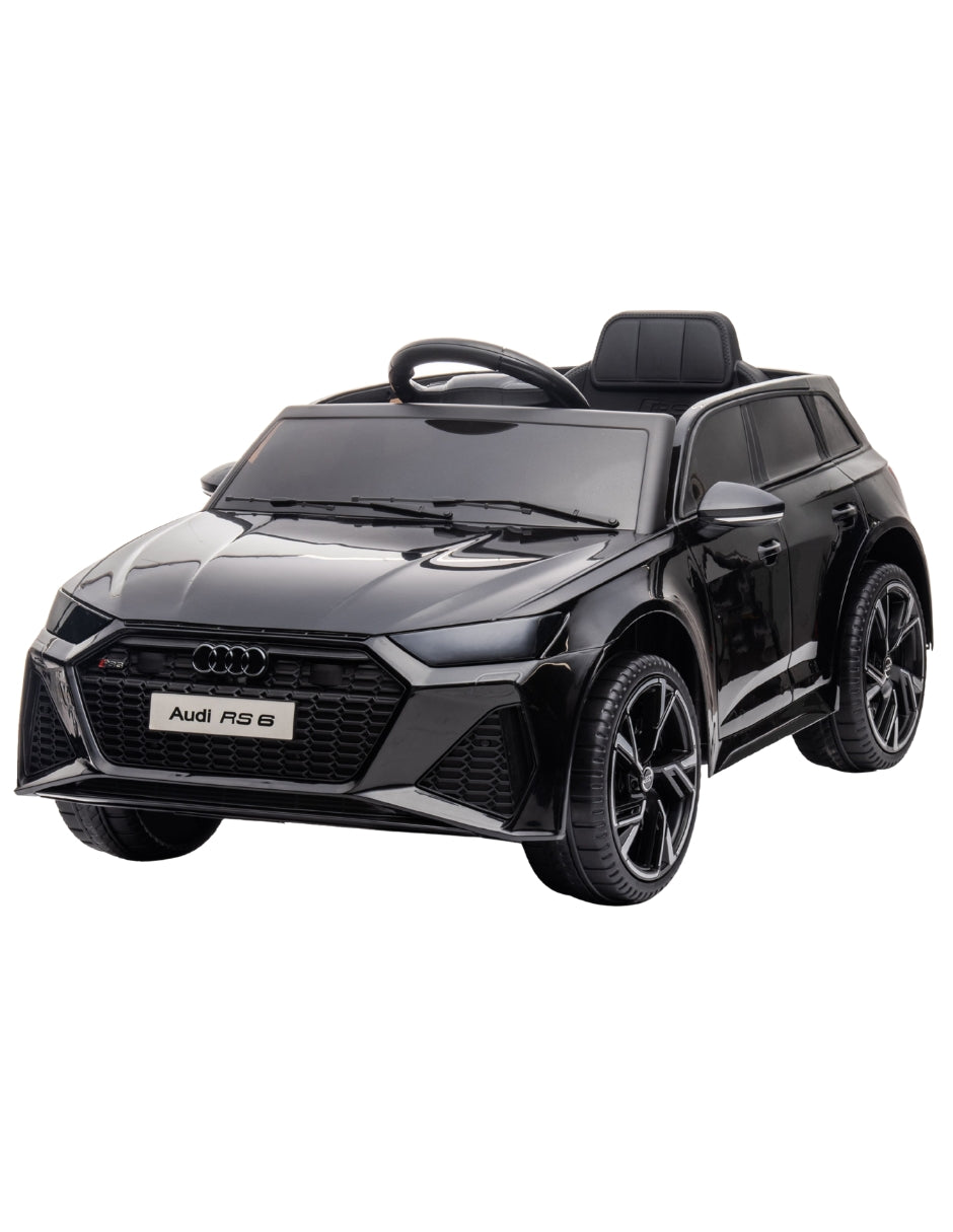 PINGÜE® Montable Eléctrico Niños AUDI® Audi RS 6 Licencia Oficial | Control Remoto 2.4 GHz | Batería 12V 4.5AH | 8 Km/h | 2 Motores 390 | Luces LED, Música, Radio| BLACK