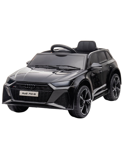 PINGÜE® Montable Eléctrico Niños AUDI® Audi RS 6 Licencia Oficial | Control Remoto 2.4 GHz | Batería 12V 4.5AH | 8 Km/h | 2 Motores 390 | Luces LED, Música, Radio| BLACK