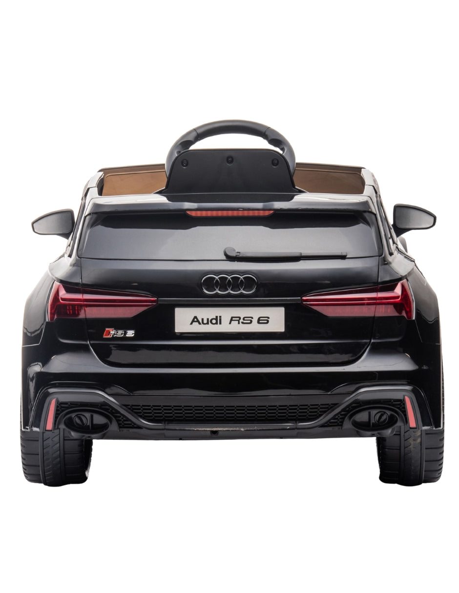 PINGÜE® Montable Eléctrico Niños AUDI® Audi RS 6 Licencia Oficial | Control Remoto 2.4 GHz | Batería 12V 4.5AH | 8 Km/h | 2 Motores 390 | Luces LED, Música, Radio| BLACK