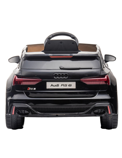 PINGÜE® Montable Eléctrico Niños AUDI® Audi RS 6 Licencia Oficial | Control Remoto 2.4 GHz | Batería 12V 4.5AH | 8 Km/h | 2 Motores 390 | Luces LED, Música, Radio| BLACK