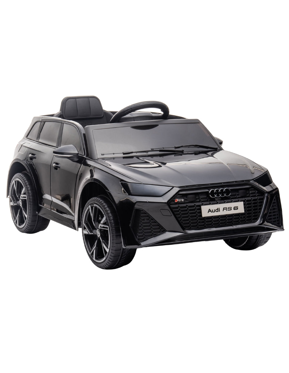 PINGÜE® Montable Eléctrico Niños AUDI® Audi RS 6 Licencia Oficial | Control Remoto 2.4 GHz | Batería 12V 4.5AH | 8 Km/h | 2 Motores 390 | Luces LED, Música, Radio| BLACK