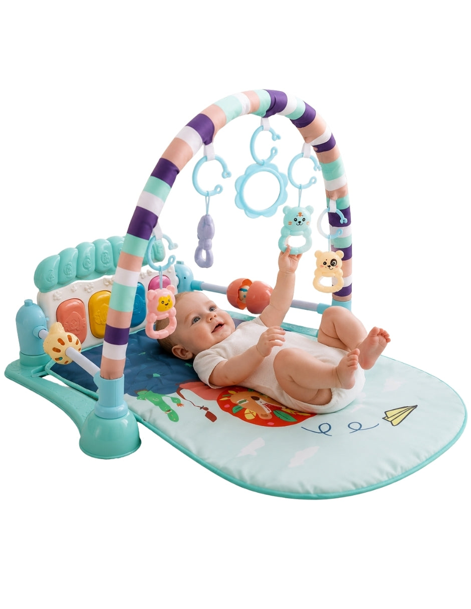 PINGÜE® Bebés | Gimnasio interactivo con tapete musical para bebé | Estimulación temprana con luces, sonidos y pataditas.