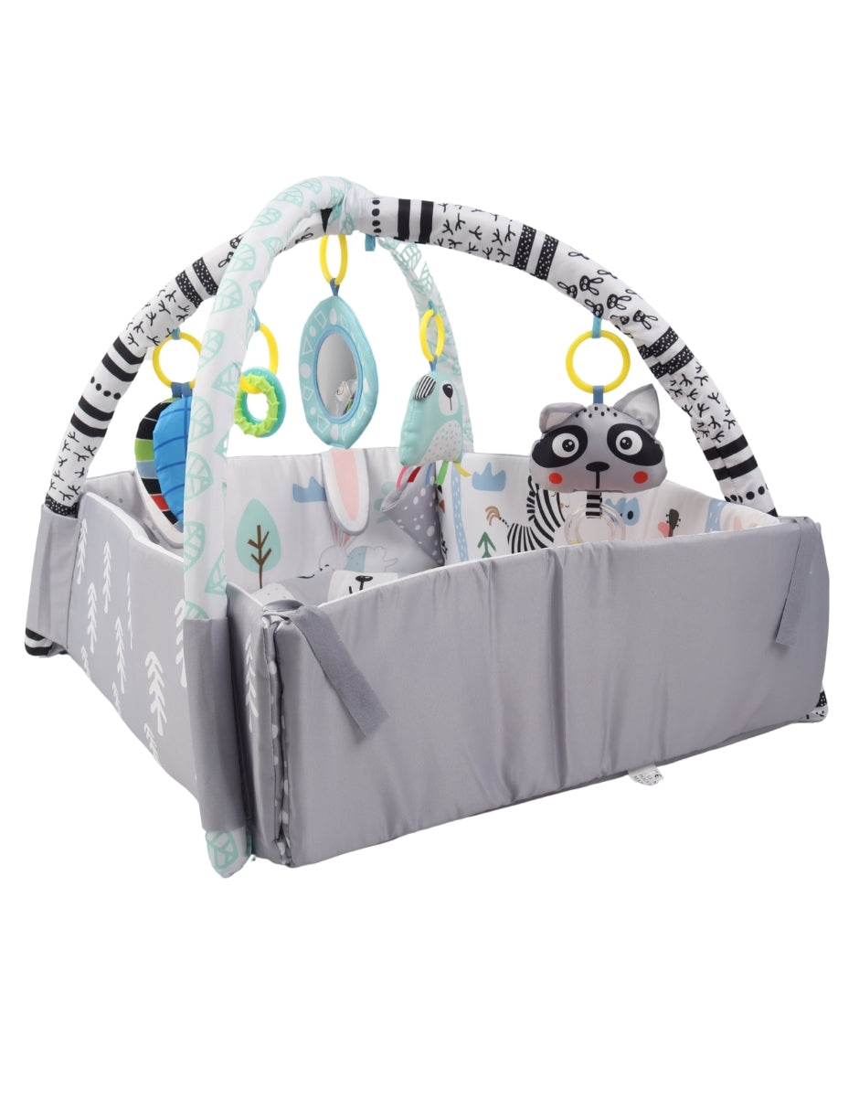 PINGÜE® Bebés | Corral, gimnasio y tapete de juego 4 en 1 para bebé | Modelo Ocean Ball, con alberca de pelotas y actividades interactivas.