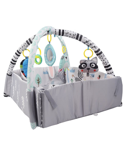 PINGÜE® Bebés | Corral, gimnasio y tapete de juego 4 en 1 para bebé | Modelo Ocean Ball, con alberca de pelotas y actividades interactivas.