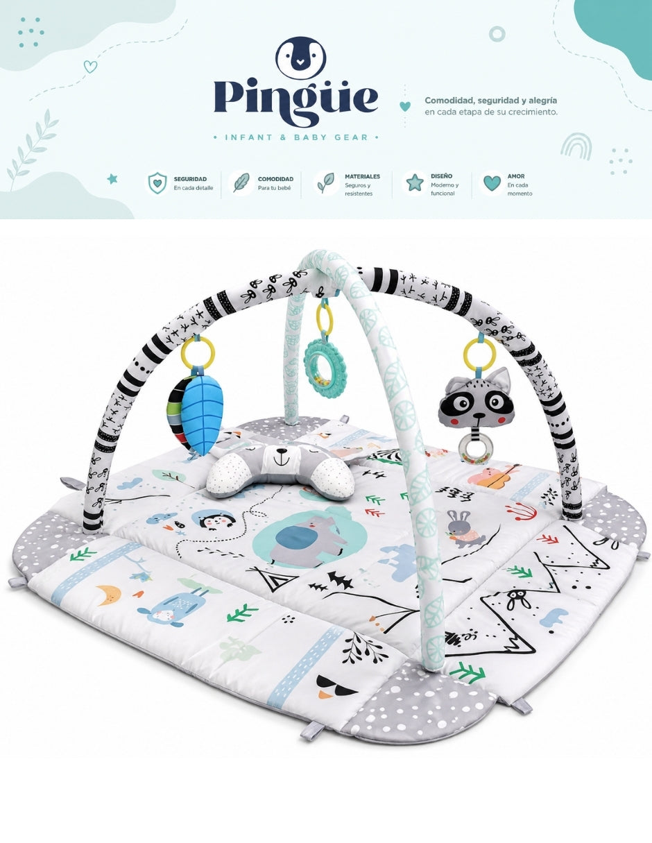 PINGÜE® Bebés Ocean Ball 4 en 1 con Corral, Gimnasio y Alberca de Pelotas