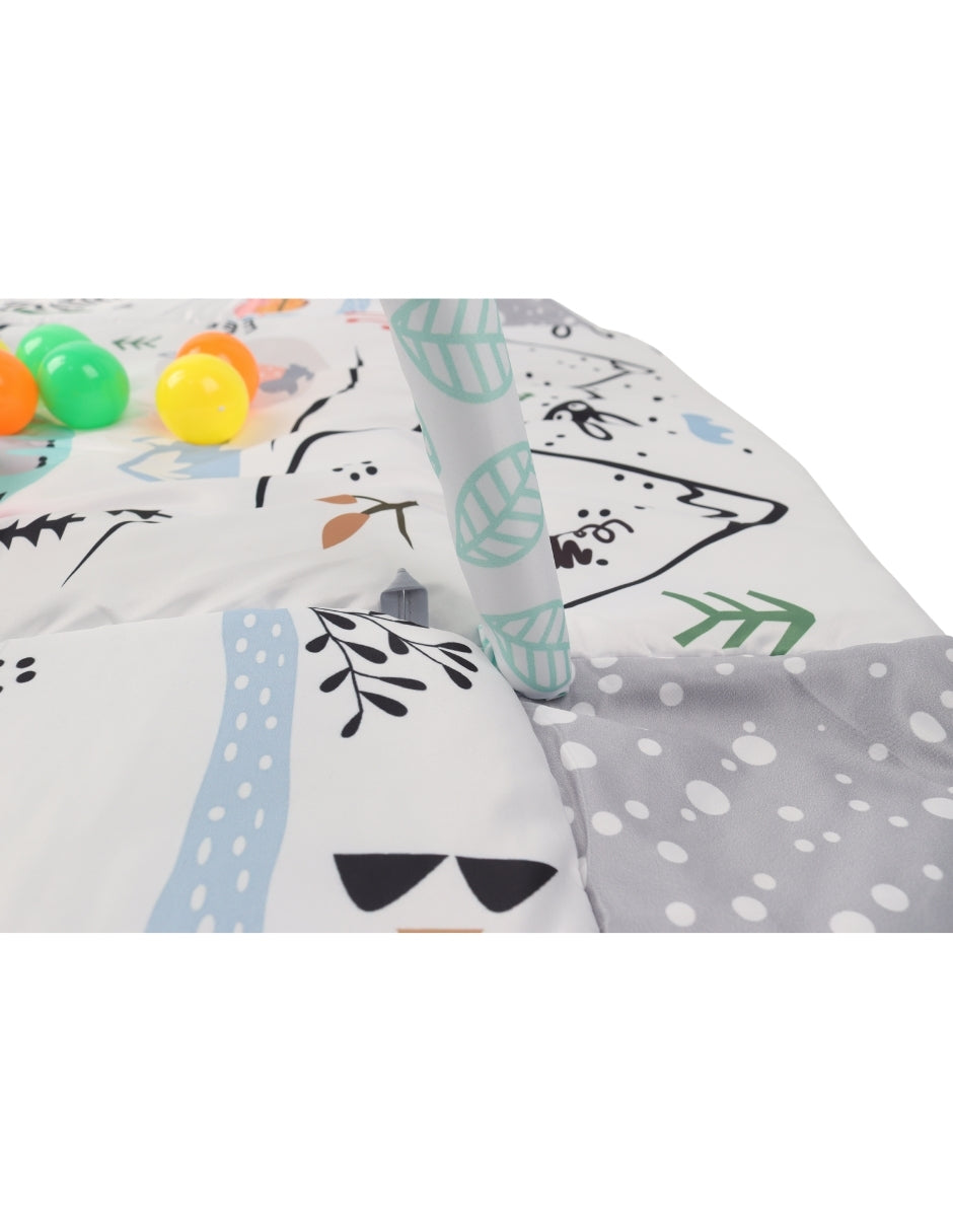 PINGÜE® Bebés | Corral, gimnasio y tapete de juego 4 en 1 para bebé | Modelo Ocean Ball, con alberca de pelotas y actividades interactivas.