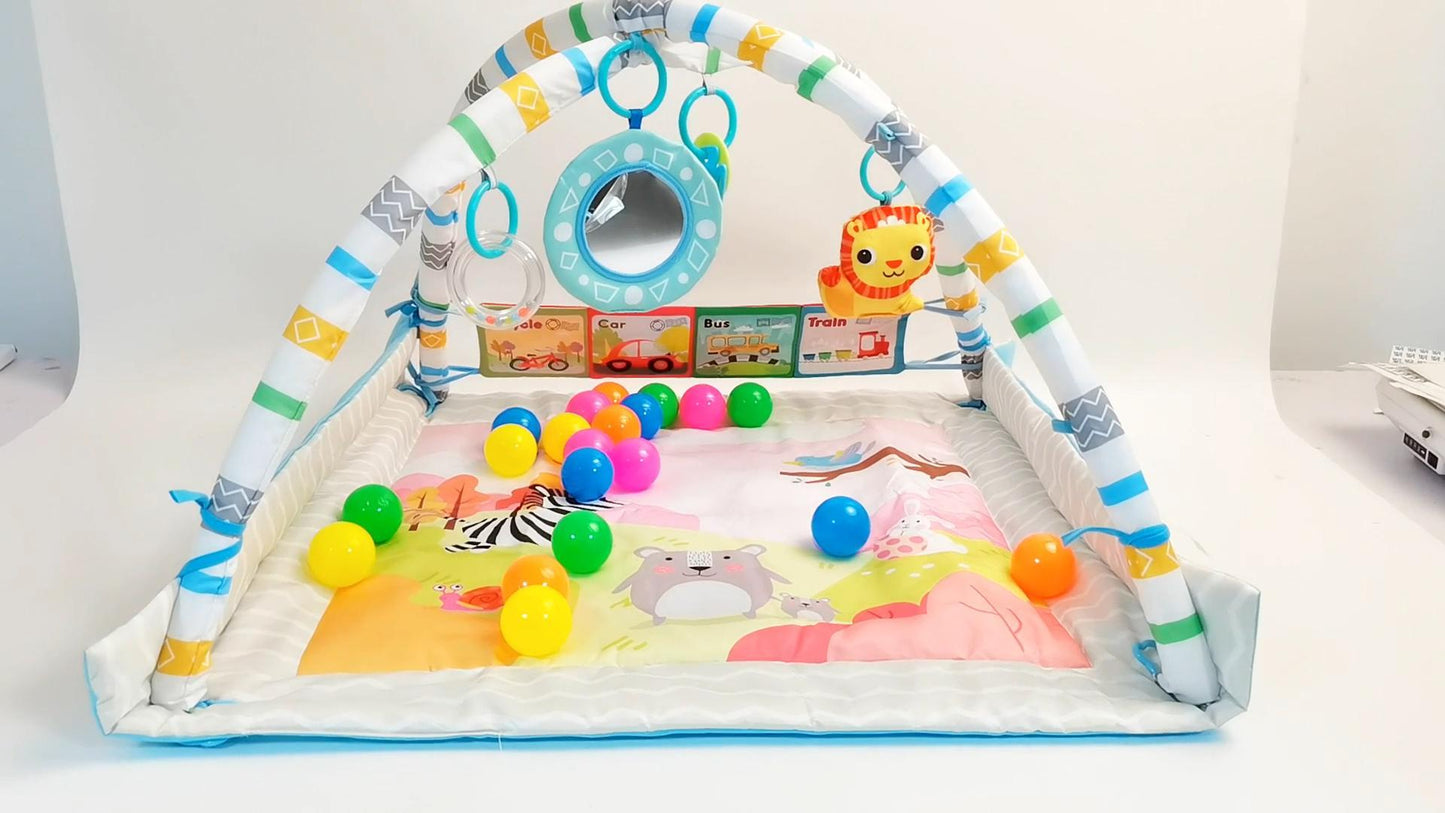PINGÜE® Bebés | Gimnasio para bebé con alberca de pelotas y corral | Tapete de juegos para estimulación temprana.