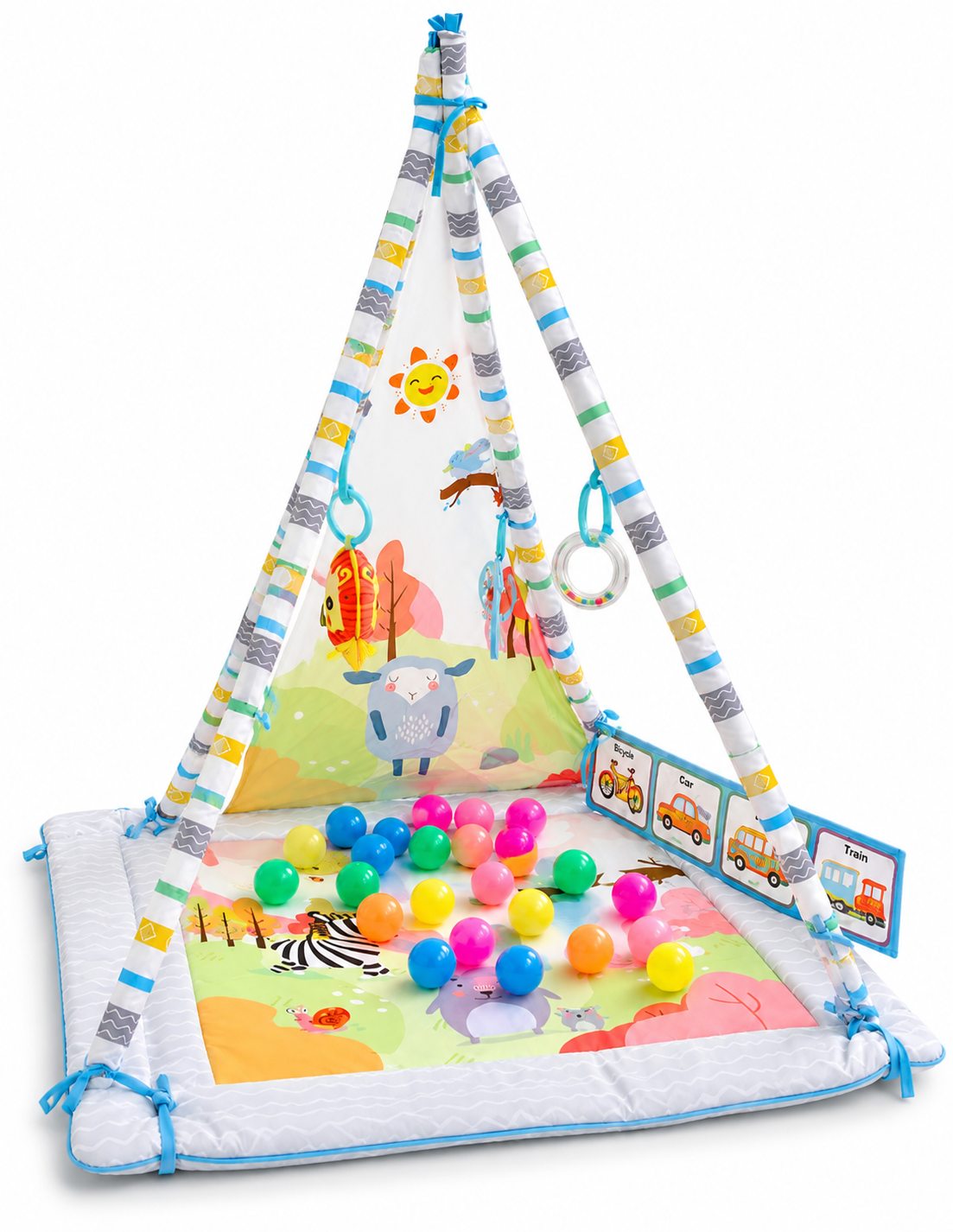 PINGÜE® Bebés Gimnasio con Alberca de Pelotas, Corral y Tapete Acolchado