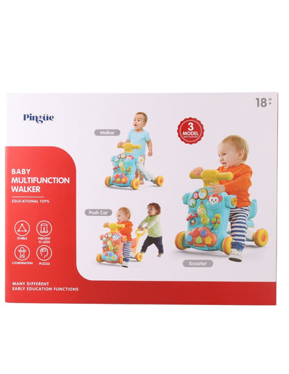 PINGÜE® Bebés | Andadera para bebé multifuncional con música para el aprendizaje y desarrollo del bebé | 3 en 1: Scooter, Andadera y Push Car | Juguete educativo interactivo.