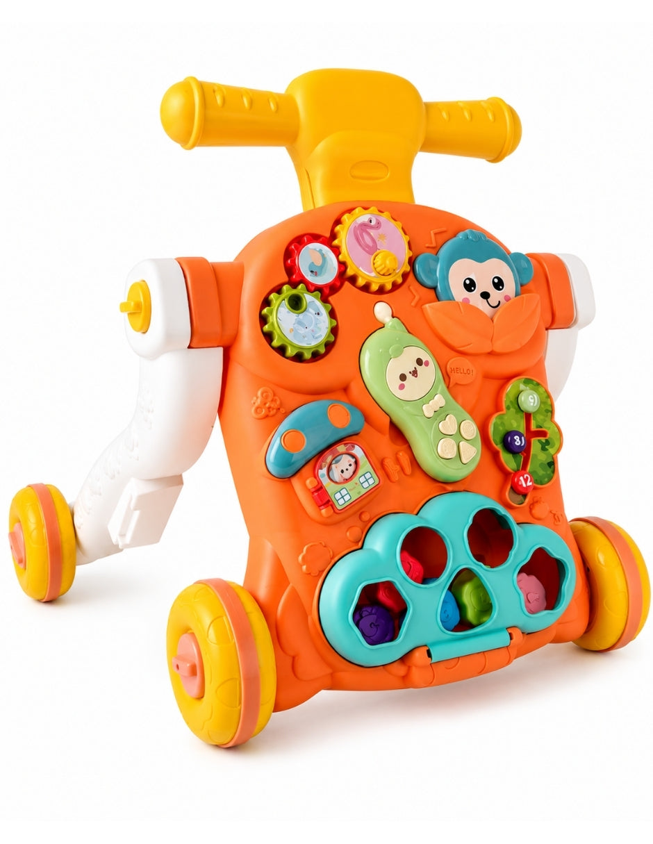 PINGÜE® Bebés Andadera 3 en 1 con Música: Scooter, Andadera y Push Car