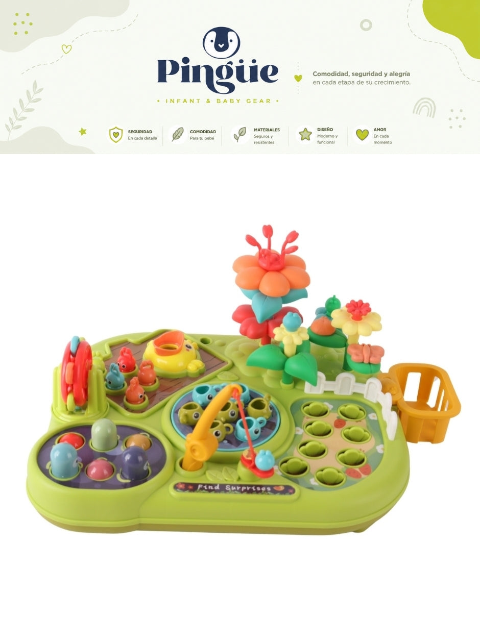 PINGÜE® Bebés Mesa de Actividades Montessori con Aprendizaje STEM
