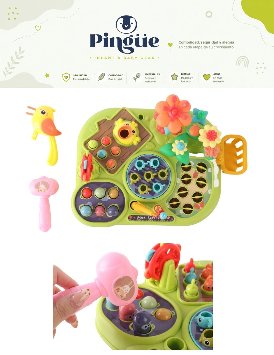 PINGÜE® Bebés Mesa de Actividades Montessori con Aprendizaje STEM