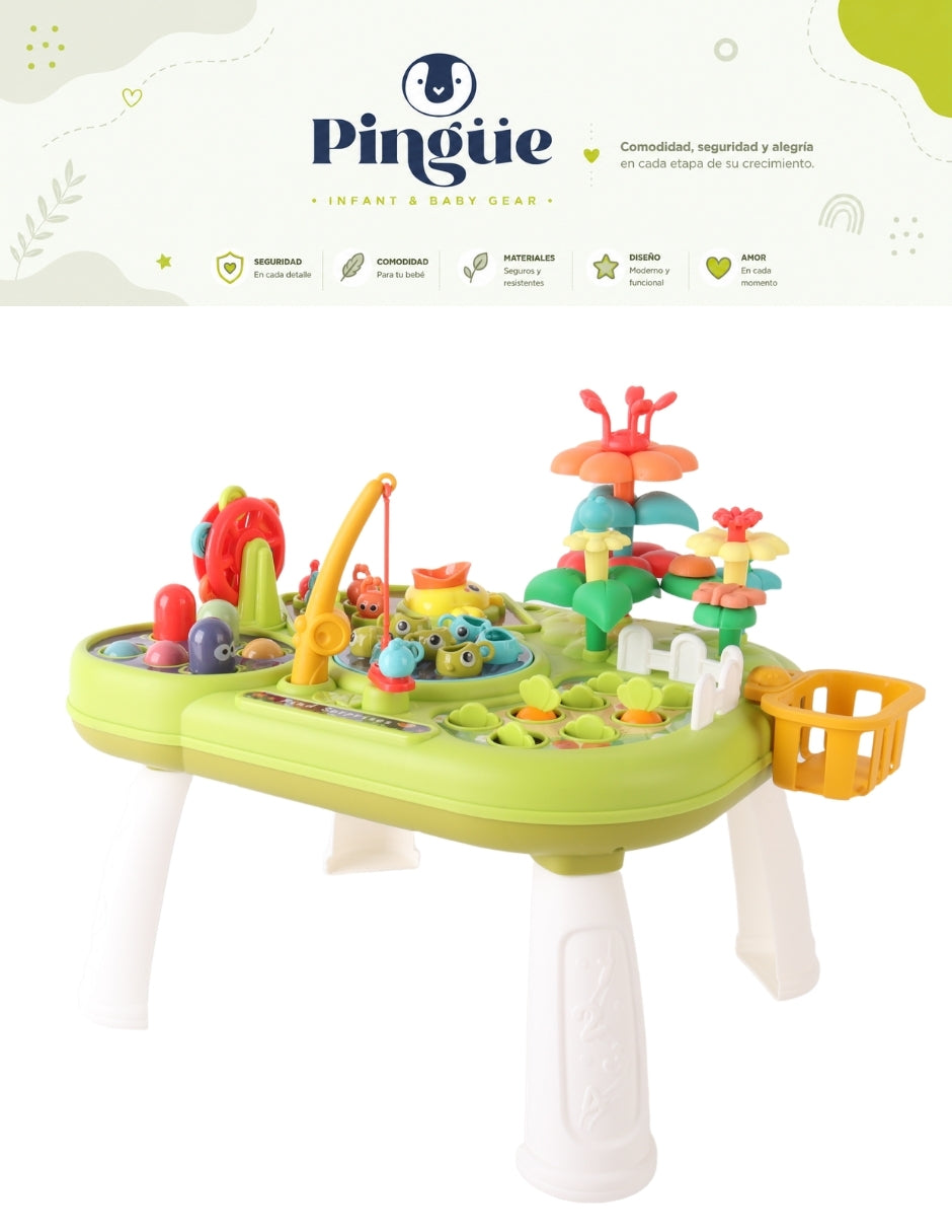 PINGÜE® Bebés Mesa de Actividades Montessori con Aprendizaje STEM
