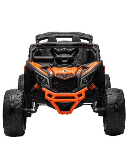 PINGÜE® Montable Eléctrico para Niños| Can-Am® RAZR Maverick Licencia Oficial | Control Remoto 2.4Ghz | Batería 12V 7AH | USB Música Radio Luz LED | 2 Motor 35W | ORANGE