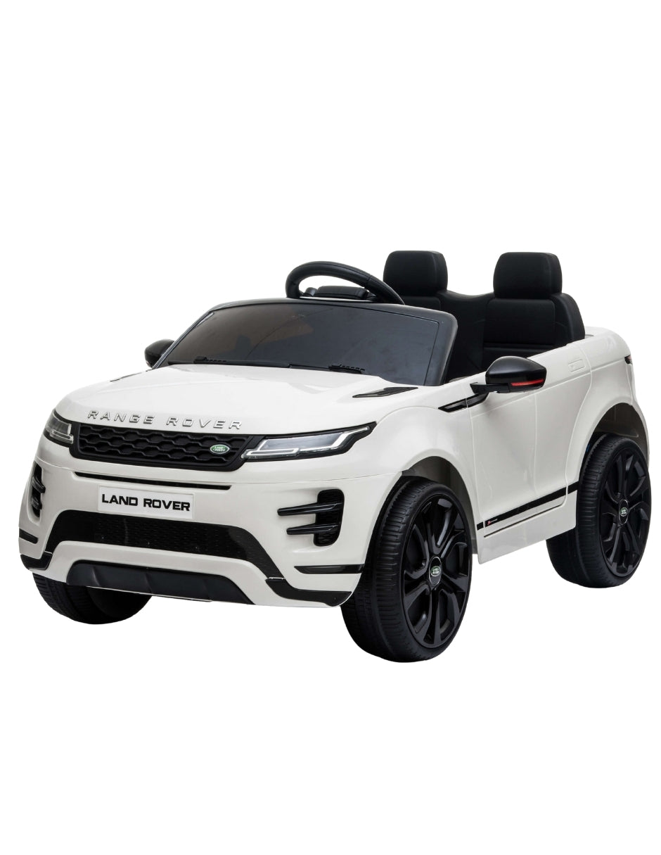 PINGÜE® Montable Eléctrico para Niños| Range Rover® Evoque Licencia Oficial |Control Remoto 2.4Ghz | Batería 12V 4.5AH | USB Música Radio Luz LED | 2 Motor 25W | WHITE