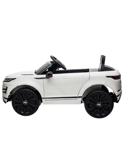 PINGÜE® Montable Eléctrico para Niños| Range Rover® Evoque Licencia Oficial |Control Remoto 2.4Ghz | Batería 12V 4.5AH | USB Música Radio Luz LED | 2 Motor 25W | WHITE