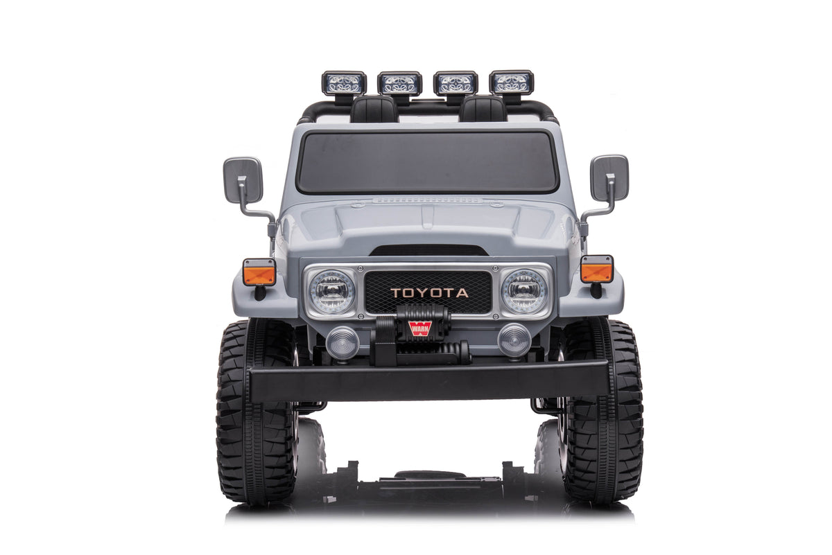 PINGÜE® Montable Eléctrico Toyota FJ-40 | Control Remoto 2.4 GHz | Batería 12V 7AH |8 Km/h | 2 Motores 550 |Luces LED, Música, Radio