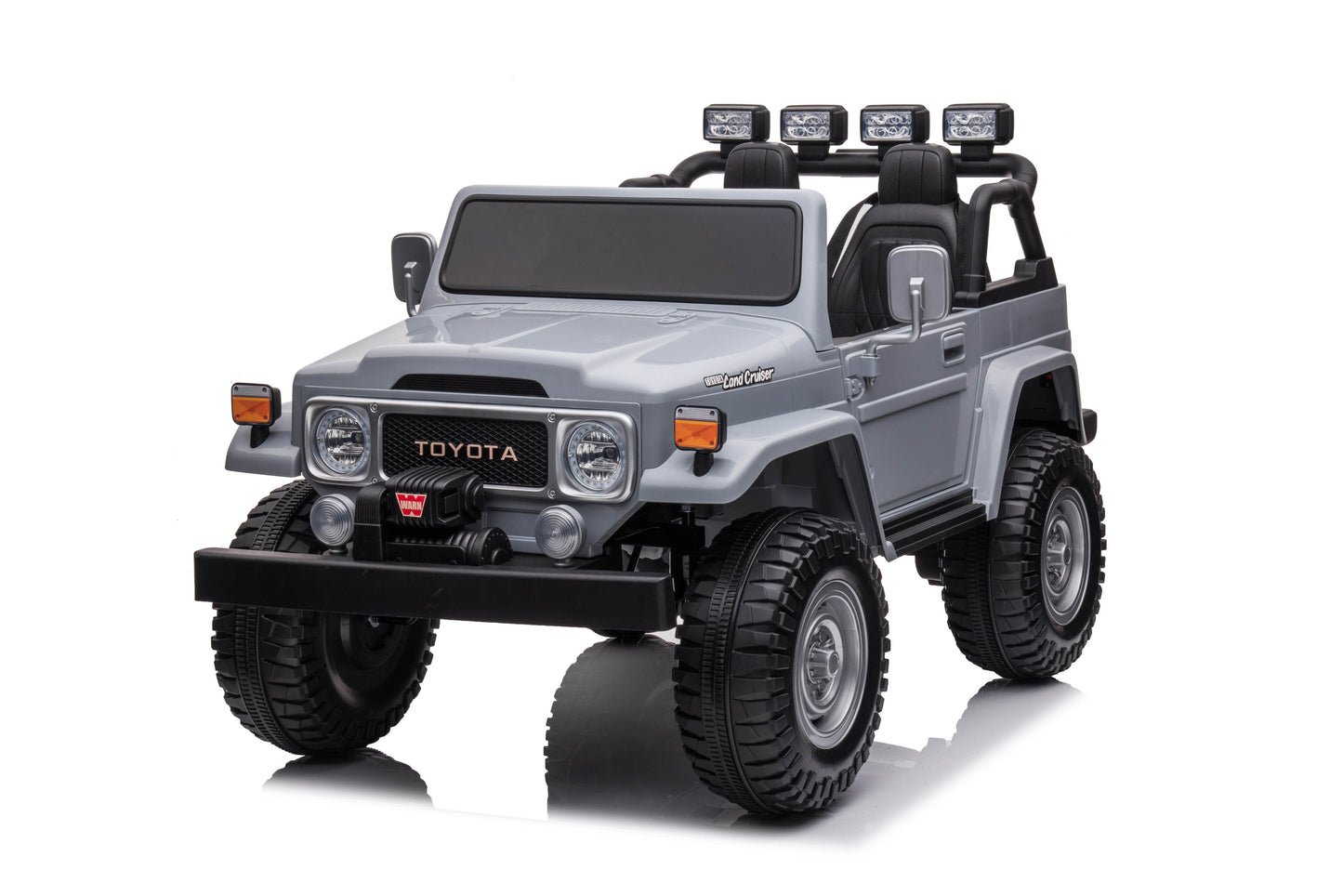 PINGÜE® Montable Eléctrico Toyota FJ-40 | Control Remoto 2.4 GHz | Batería 12V 7AH |8 Km/h | 2 Motores 550 |Luces LED, Música, Radio