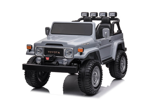 PINGÜE® Montable Eléctrico Toyota FJ-40 | Control Remoto 2.4 GHz | Batería 12V 7AH |8 Km/h | 2 Motores 550 |Luces LED, Música, Radio