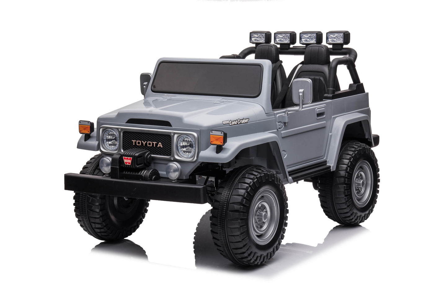 PINGÜE® Montable Eléctrico Toyota FJ-40 | Control Remoto 2.4 GHz | Batería 12V 7AH |8 Km/h | 2 Motores 550 |Luces LED, Música, Radio