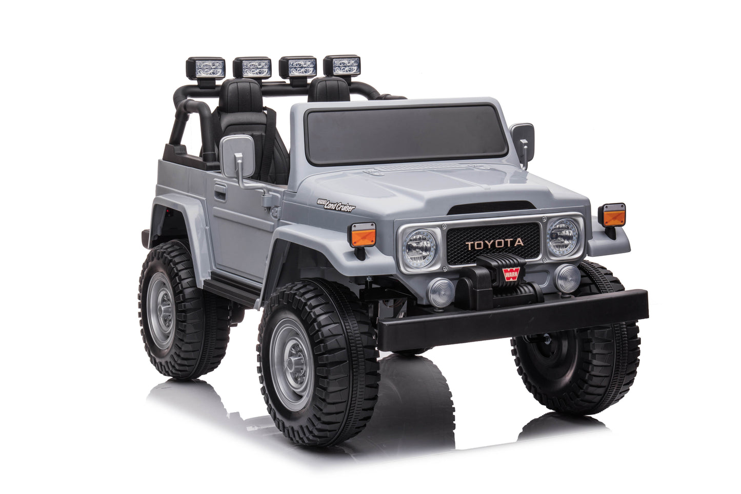 PINGÜE® Montable Eléctrico Toyota FJ-40 | Control Remoto 2.4 GHz | Batería 12V 7AH |8 Km/h | 2 Motores 550 |Luces LED, Música, Radio