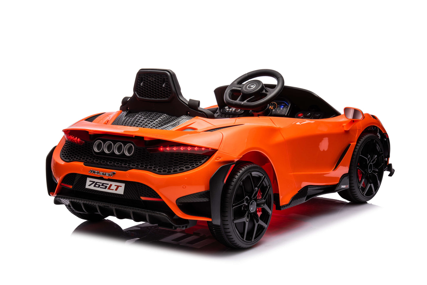 PINGÜE® Montable Eléctrico Niños McLaren® 765LT - Licencia Oficial | Control Remoto 2.4 GHz | Batería 12V 4.5AH |8 Km/h | 2 Motores 390 |Luces LED, Música, Radio|