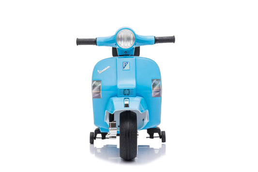 PINGÜE® Motocicleta Montable Eléctrica para Niños Vespa PX150 - Licencia Oficial | Batería 6V 4.5AH |Música, Pedal, Suspensión de Resorte | Ruedas de Soporte y Balance