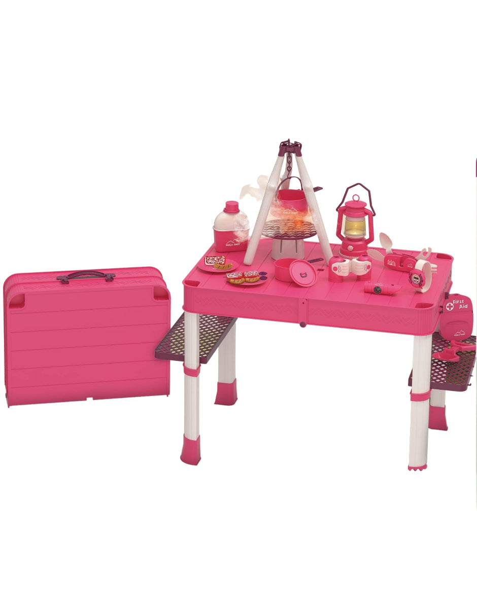 PINGÜE® Outdoors and Sports | Juego de Campamento Infantil | Mesa de Campamento Infantil | Mesa Exterior y Accesorios de Juego | Juguetes Niños y Niñas