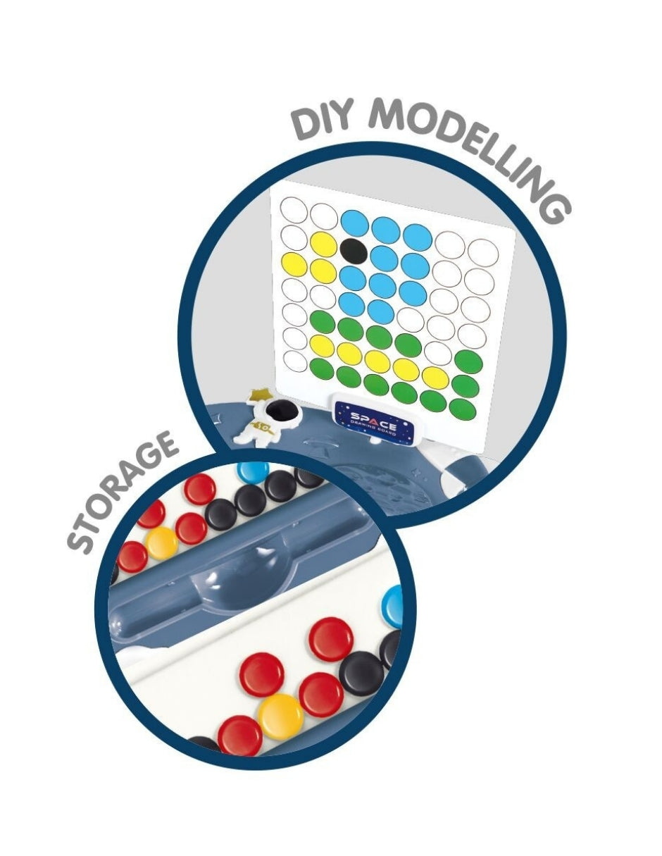 PINGÜE® Magnetic | Tablero de Dibujo Magnético Grande para Niños | 52 Cuentas y 7 Tarjetas de Dibujo | Juguete Educativo para Preescolares (3+ años) | STEM | Juguetes Niños y Niñas.