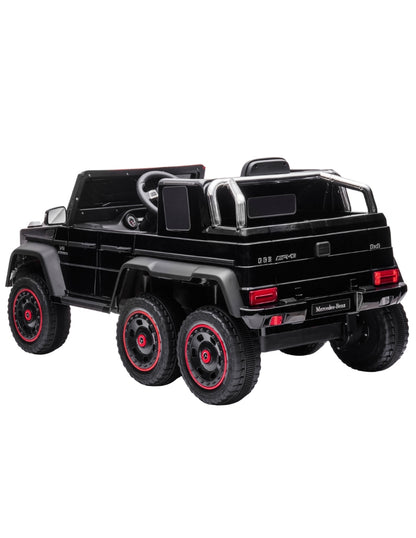 PINGÜE® Montable Eléctrico Niños Mercedes Benz®  G63 AMG 6X6 Licencia Oficial | Control Remoto 2.4 GHz | Batería 12V 7AH |8 Km/h | 2 Motores 35W | Luces LED, Música, Radio| BLACK