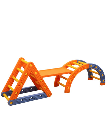 PINGÜE® In-Outdoors | Circuito de Pikler con triángulo y medio círculo | Juguetes para niños juego y movimiento libre | Montesori | Fabricado en HDPE | Uso interior y exterior | Tamaño 217x44x55 cm
