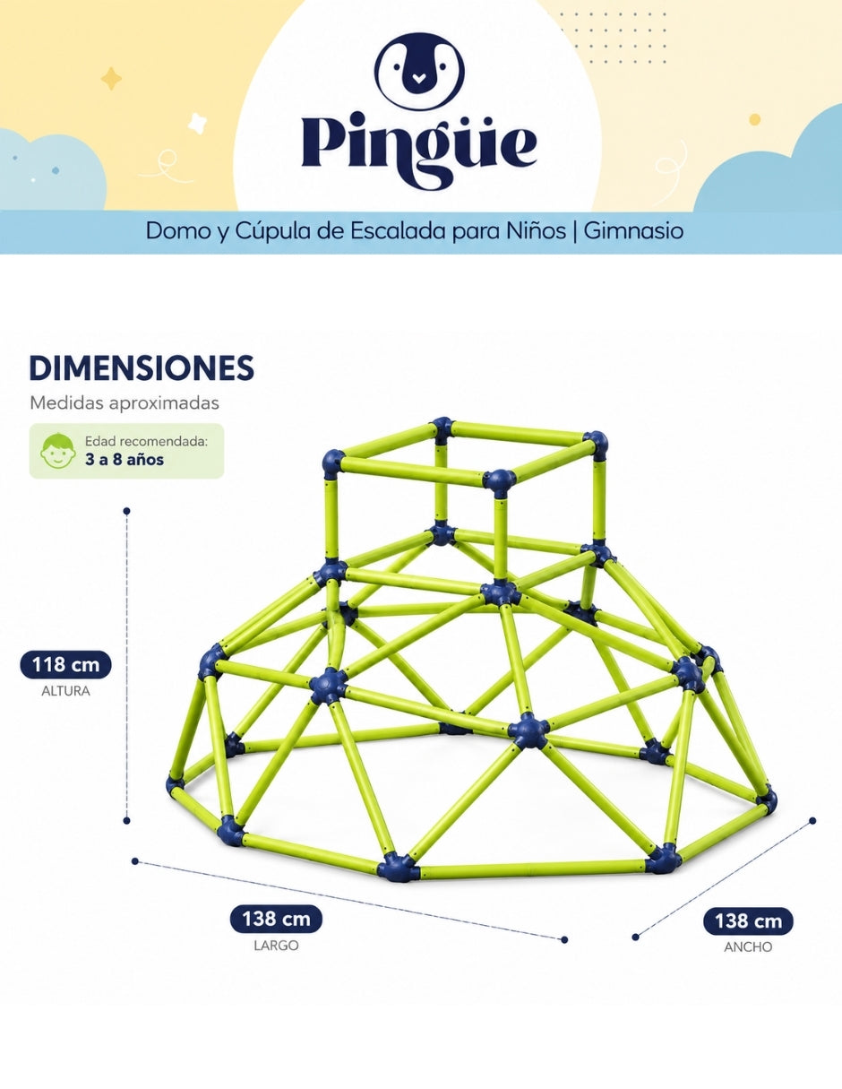 PINGÜE® Outdoors Domo de Escalada Infantil 118 × 138 cm